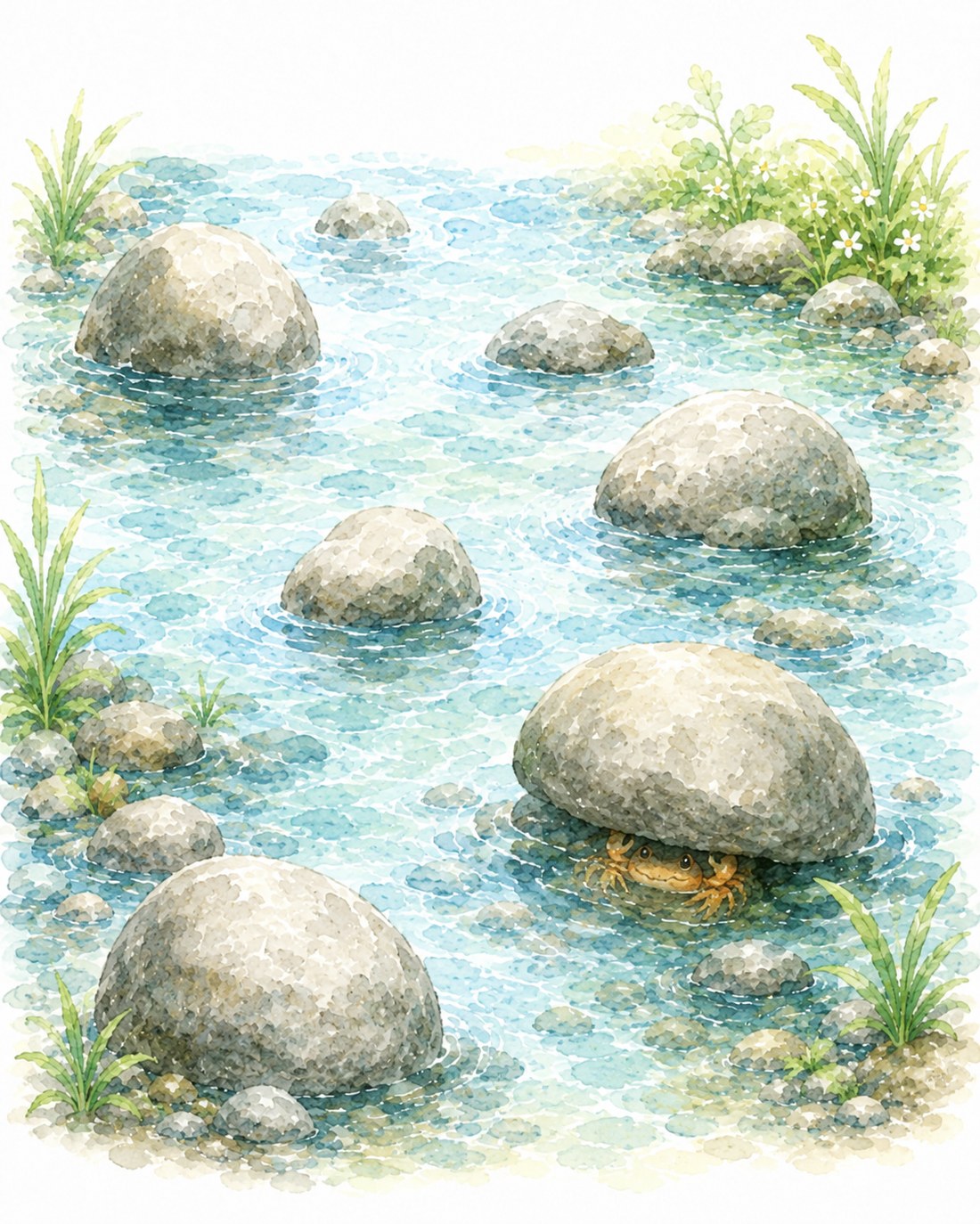 川ガニをさがす清流のイメージ