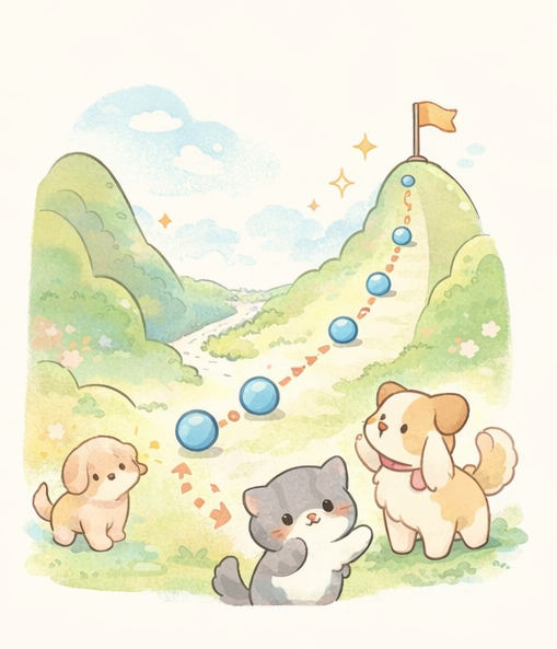 文字なしのやわらかい挿絵（4枚セット）